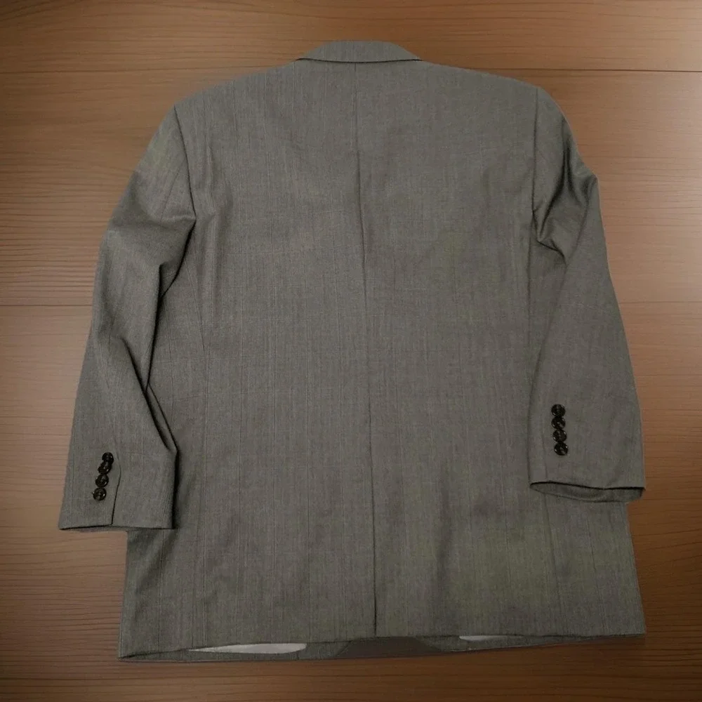 Ralph Lauren Blazer Wool Light Grey 2 Button‎ 42 Short Made Canada 90s NEW $495